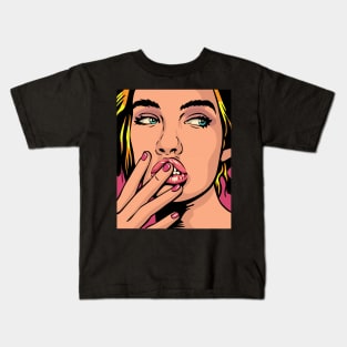 pop art girl Kids T-Shirt